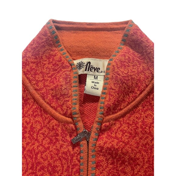 Vintage Neve Designs Zip Cardigan Sweater‎ Sz M Wool Blend Paisley Floral Design - Picture 8 of 14
